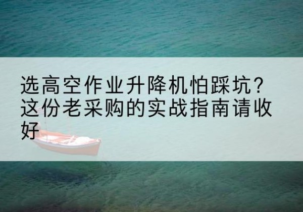 日照高空作业升降机厂家推荐-选高空作业升降机怕踩坑？这份老采购的实战指南请收好